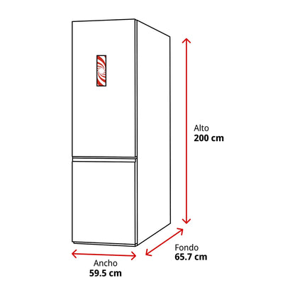 Frigorífico combi - Haier 3D 60 Series 3 A3FE737CGJ, No Frost, 200 cm