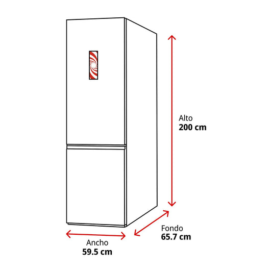 Frigorífico combi - Haier 3D 60 Series 3 A3FE737CGJ, No Frost, 200 cm