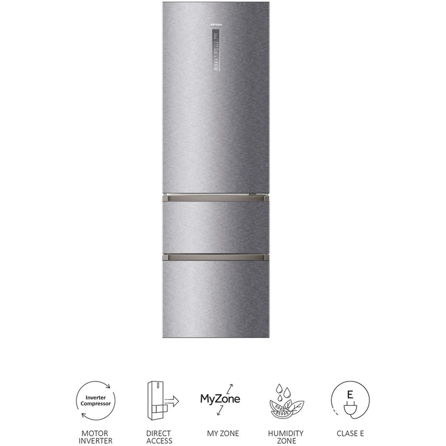 Frigorífico combi - Haier 3D 60 Series 3 A3FE737CGJ, No Frost, 200 cm