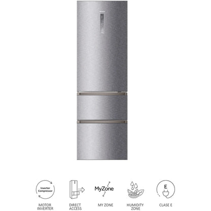 Frigorífico combi - Haier 3D 60 Series 3 A3FE737CGJ, No Frost, 200 cm