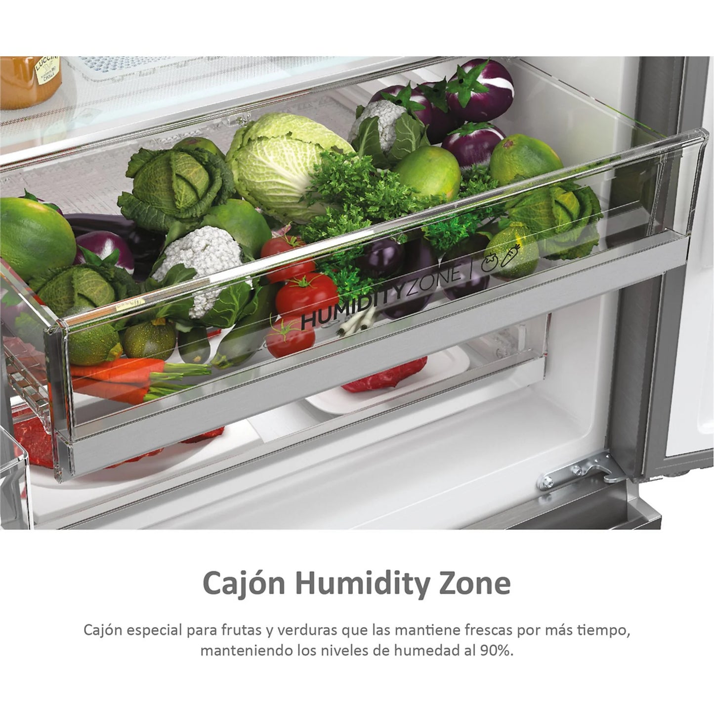 Frigorífico combi - Haier 3D 60 Series 3 A3FE737CGJ, No Frost, 200 cm