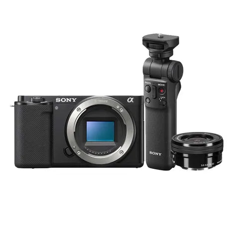 Cámara Sony Vlogging ZV-E10 + 16-50 mm + Mango Bluetooth GP-VPT2BT